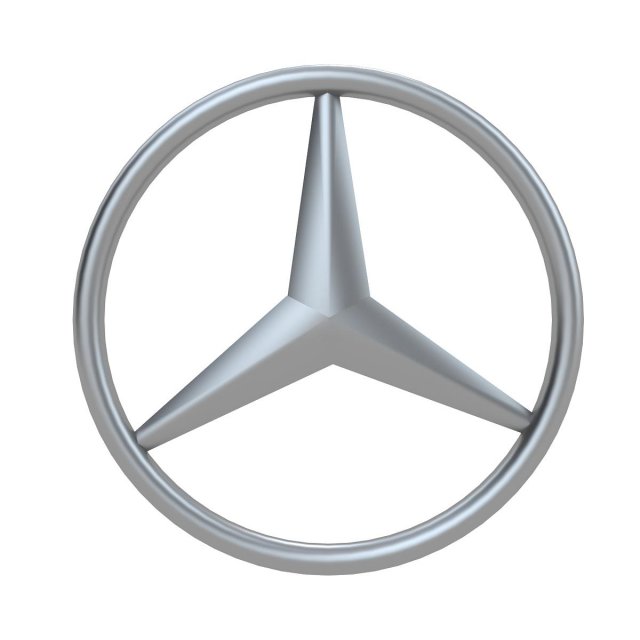 mercedes benz logo 3D Model .c4d .max .obj .3ds .fbx .stl .blend 