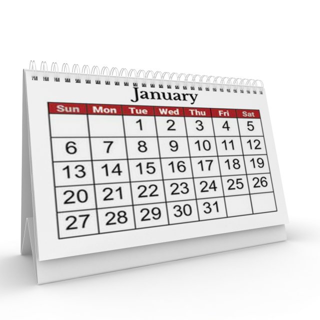 calendar Modelo 3D .c4d .max .obj .3ds .fbx .stl .blend 