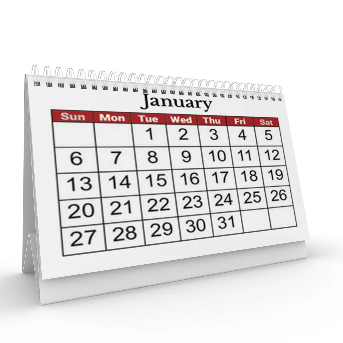 calendar 3D Model .c4d .max .obj .3ds .fbx .stl .blend 