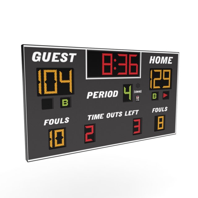 scoreboard 3D Model .c4d .max .obj .3ds .fbx .stl .blend 