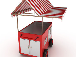 food cart Model 3D