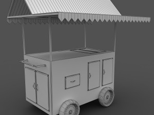 food cart Model 3D
