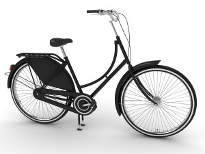 azor european city bicycle Model 3D