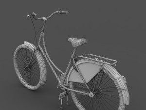 azor european city bicycle Modelo 3D