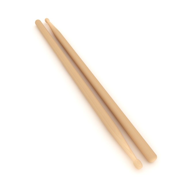 drum sticks Model 3D .c4d .max .obj .3ds .fbx .stl .blend 