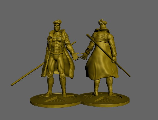 gambit gambito x-men 3D Print Model .c4d .max .obj .3ds .fbx .stl .blend 