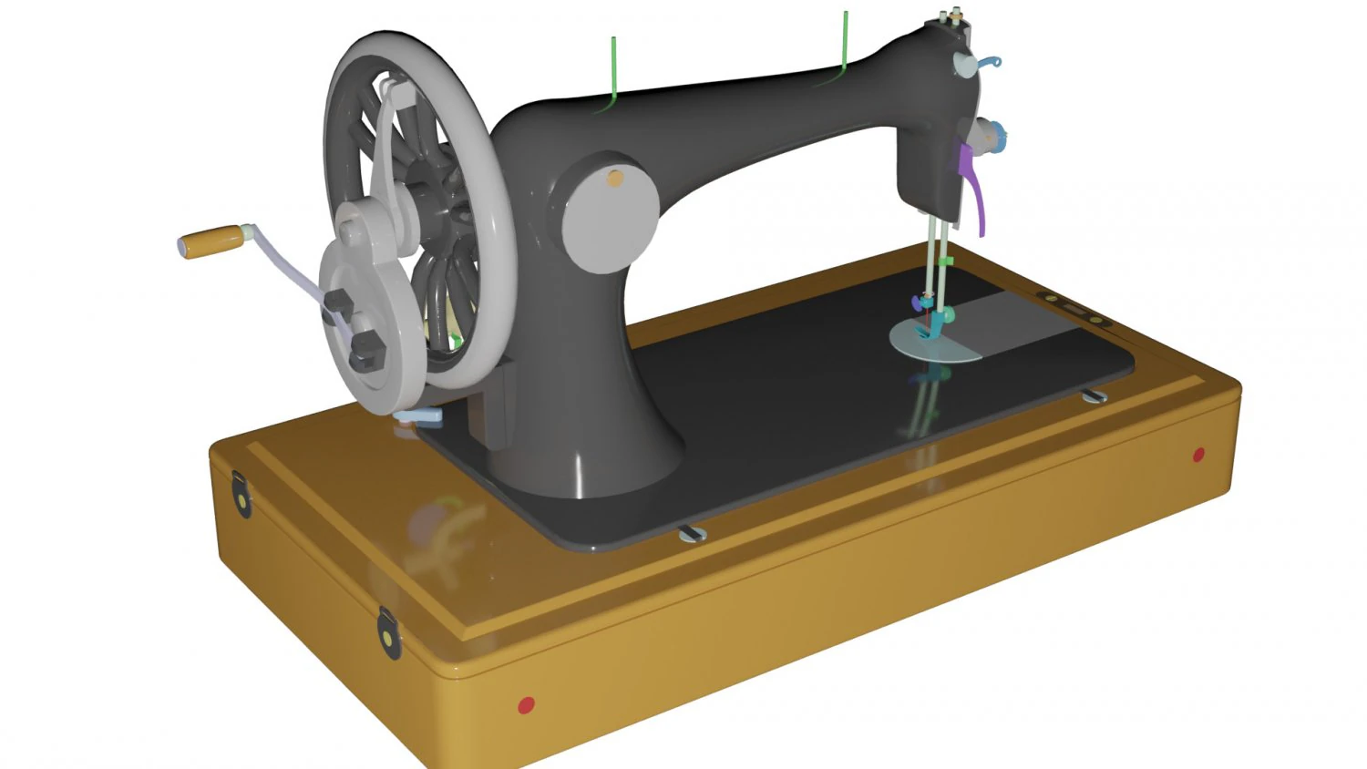 sewing machine singer model 1908 3D Model .c4d .max .obj .3ds .fbx .stl .blend 