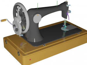 sewing machine singer model 1908 3D Model