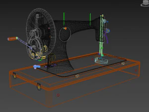 sewing machine singer model 1908 3D Model