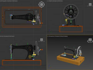 sewing machine singer model 1908 3D Model