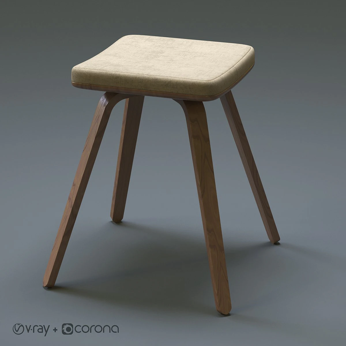 counter stool 3D Model .c4d .max .obj .3ds .fbx .stl .blend 