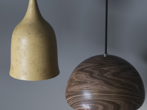 wooden pendant light Modello 3D