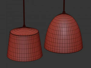 wooden pendant light 3D Model