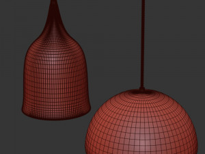 wooden pendant light Modello 3D