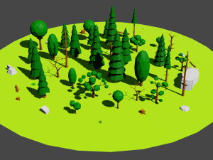 Low Poly Trees Pack All seasons 3Dモデル