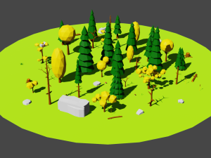 Low Poly Trees Pack All seasons 3Dモデル