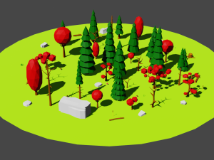 Low Poly Trees Pack All seasons 3Dモデル