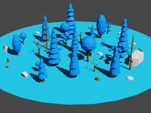 Low Poly Trees Pack All seasons 3Dモデル