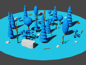 Low Poly Trees Pack All seasons 3Dモデル