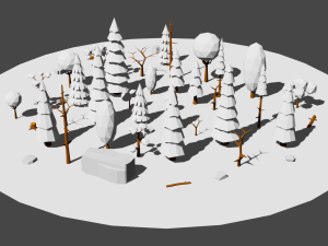 Low Poly Trees Pack All seasons 3Dモデル