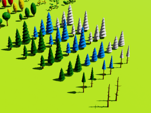 Low Poly Trees Pack All seasons 3Dモデル