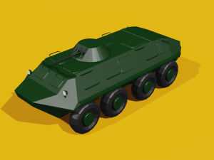 Low Poly Soviet Military Vehicles Pack 3D Модель