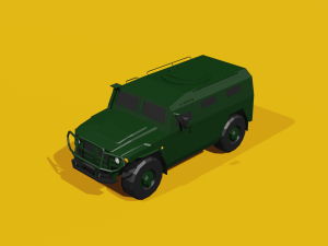 Low Poly Soviet Military Vehicles Pack 3D Модель