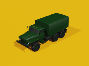 Low Poly Soviet Military Vehicles Pack 3D Модель