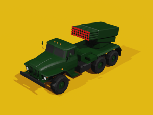 Low Poly Soviet Military Vehicles Pack 3D Модель