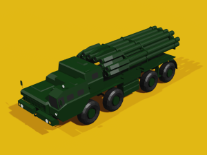Low Poly Soviet Military Vehicles Pack 3D Модель