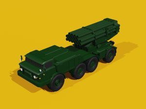 Low Poly Soviet Military Vehicles Pack 3D Модель
