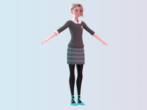 gwen stacy - into the spider-verse school uniform version Modelo 3D