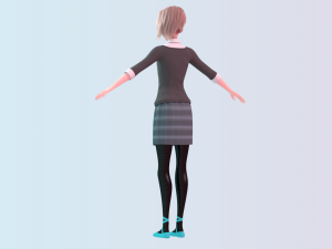 gwen stacy - into the spider-verse school uniform version Modelo 3D