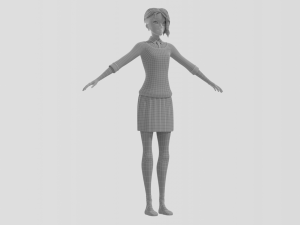 gwen stacy - into the spider-verse school uniform version Modelo 3D