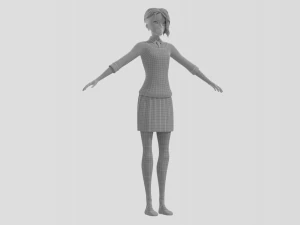 gwen stacy - into the spider-verse suit and school uniform 3D Model