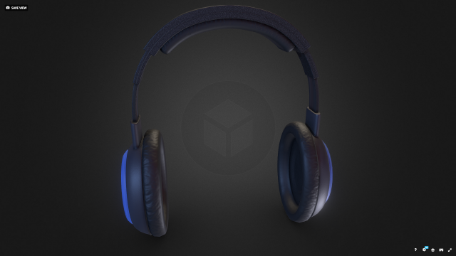 Headphones 3D Model .c4d .max .obj .3ds .fbx .stl .blend 