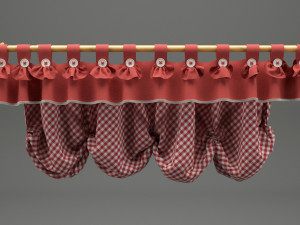 realistic curtain 001 3D Модель