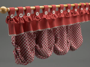 realistic curtain 001 3D Model