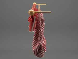 realistic curtain 001 3D Model