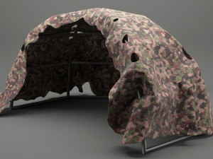 army tent 3D मॉडल