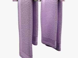 bathroom towel 01 3D Model