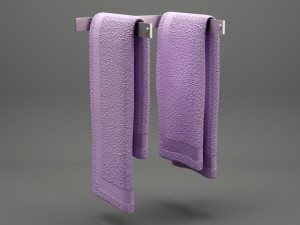 bathroom towel 01 Modelo 3D