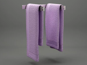 bathroom towel 01 3D Model