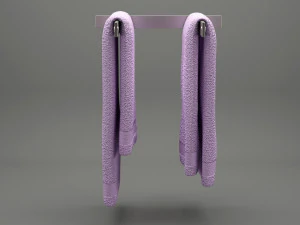 bathroom towel 01 3D Model