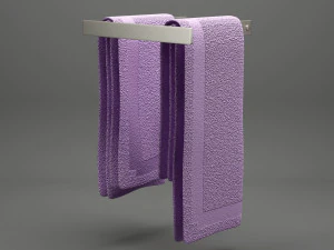bathroom towel 01 3D Model