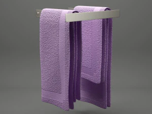 bathroom towel 01 3D Model