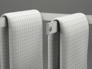 bathroom towel 01 Modelo 3D