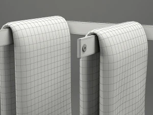 bathroom towel 01 3D Model