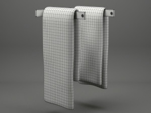 bathroom towel 01 Modelo 3D