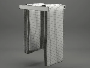 bathroom towel 01 3D Model